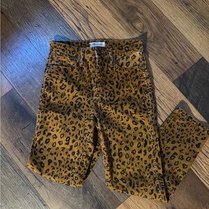 Madewell Brown Leopard Print Pants